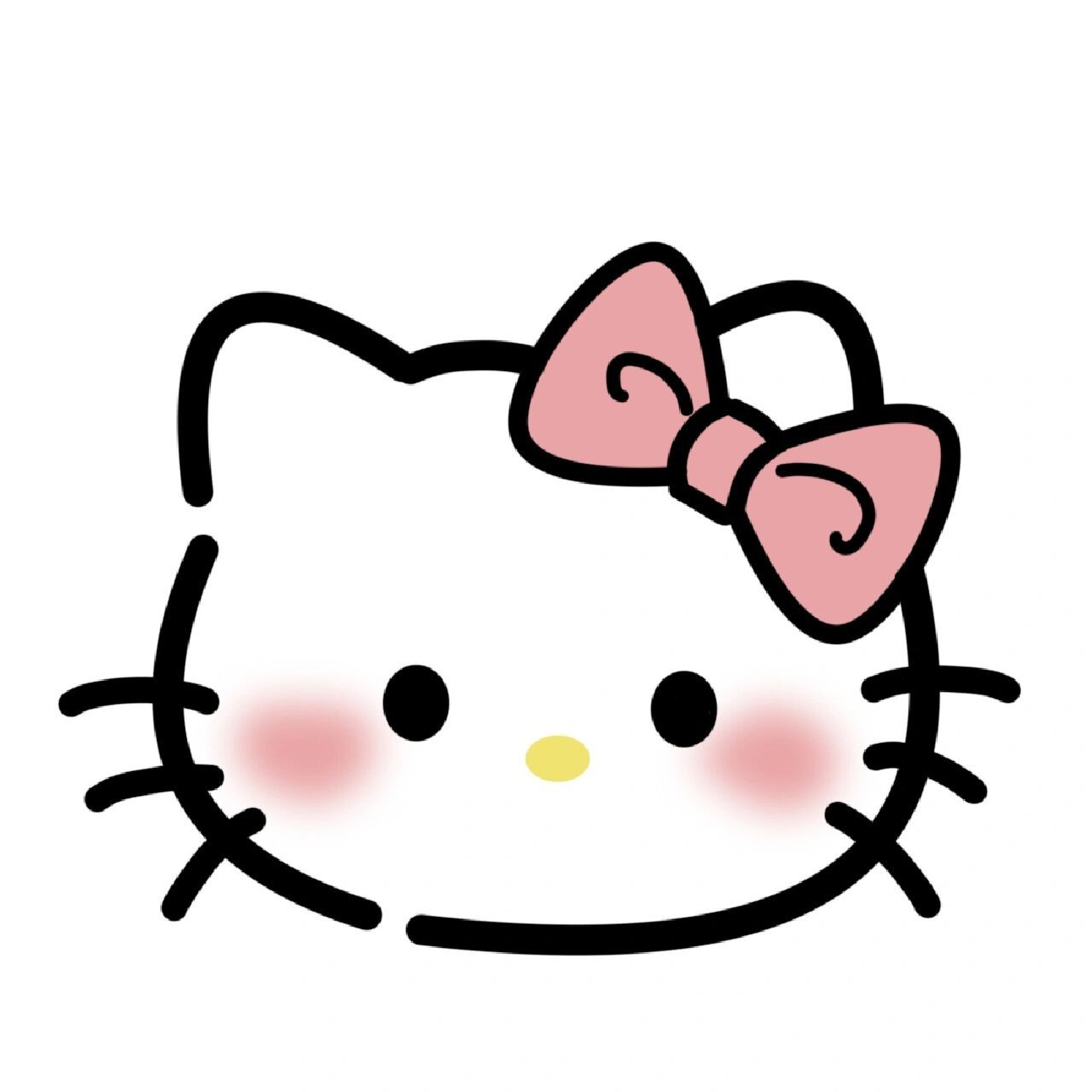 简笔画| 可爱的halle kitty93～附教程 今天画个halle kitty 上完色