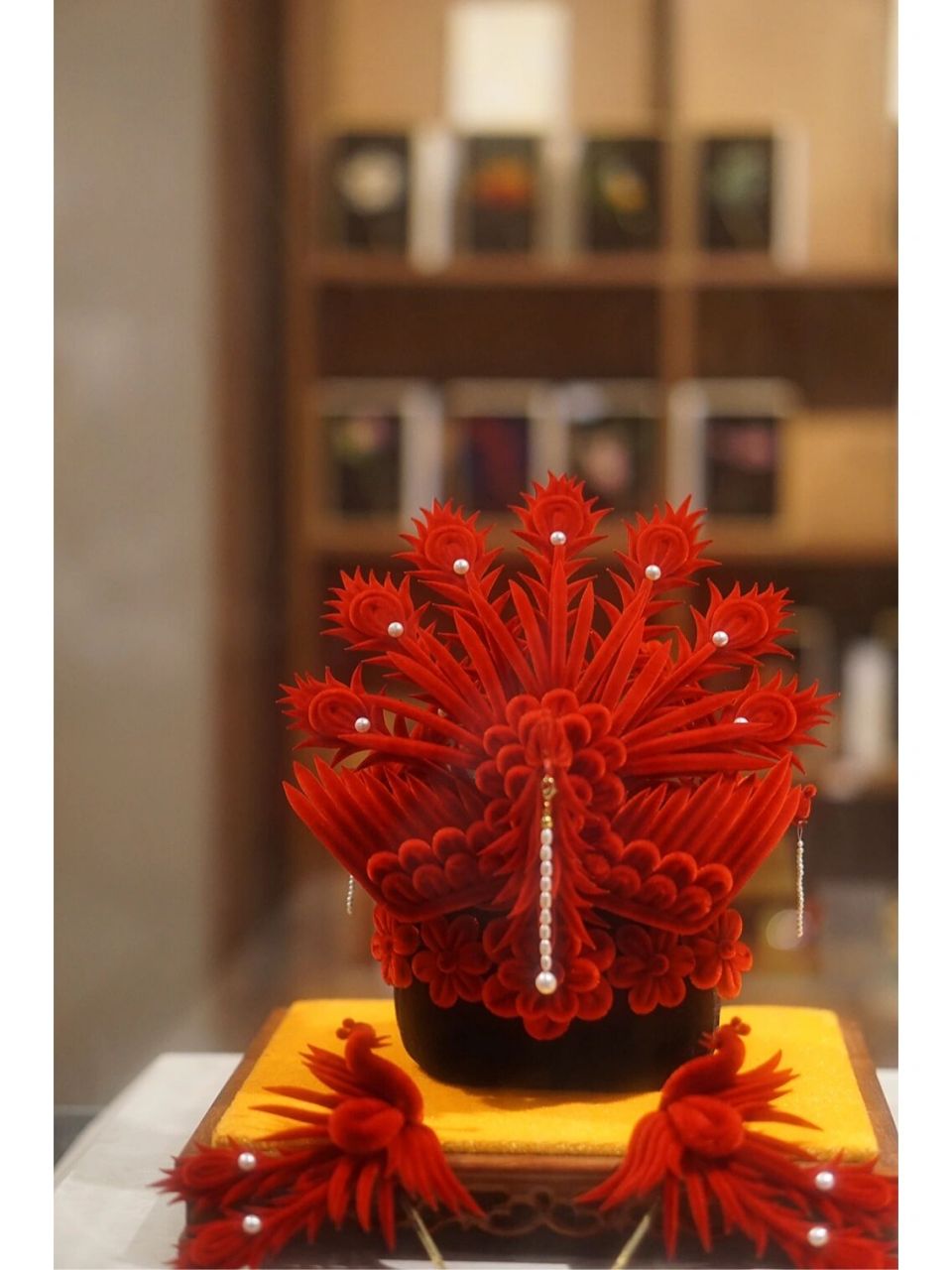 南京博物院的绒花 绒花 荣华