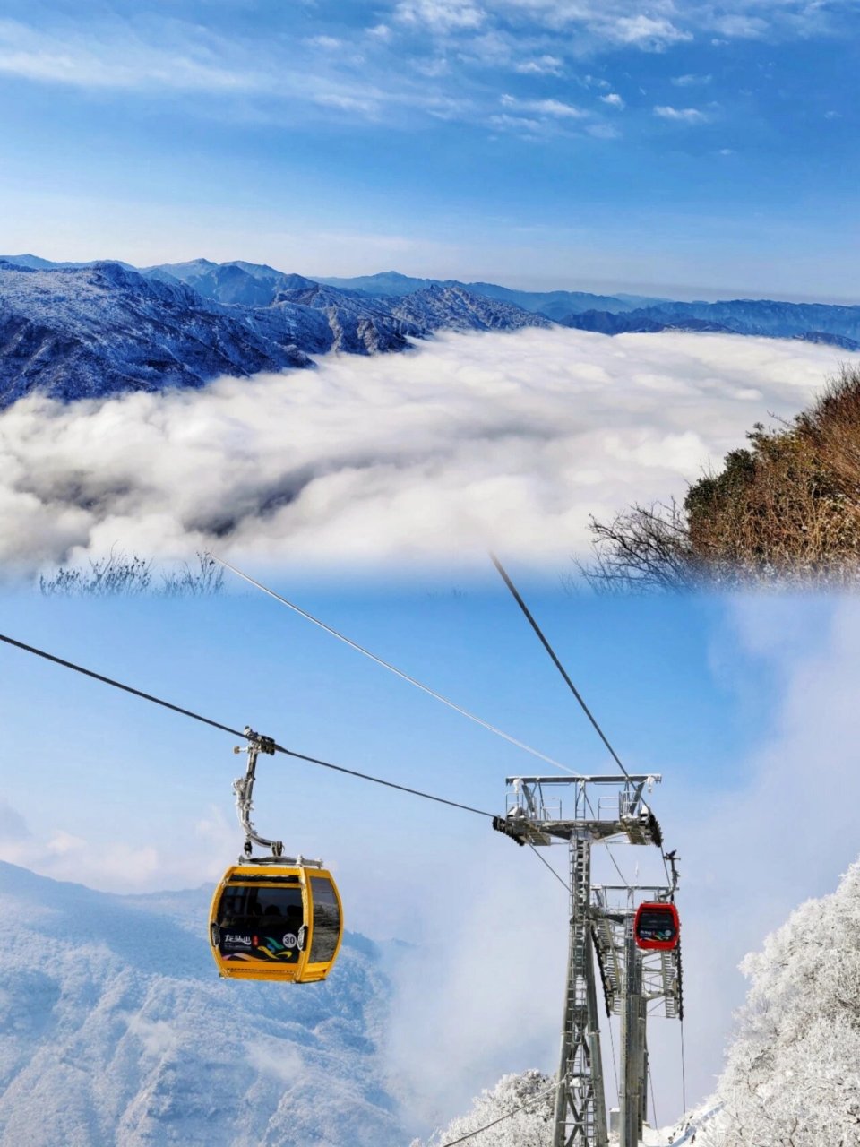 冬天赏雪爬山好去处,一起走进这云端的"冰雪世界"龙头山,登高望远赏