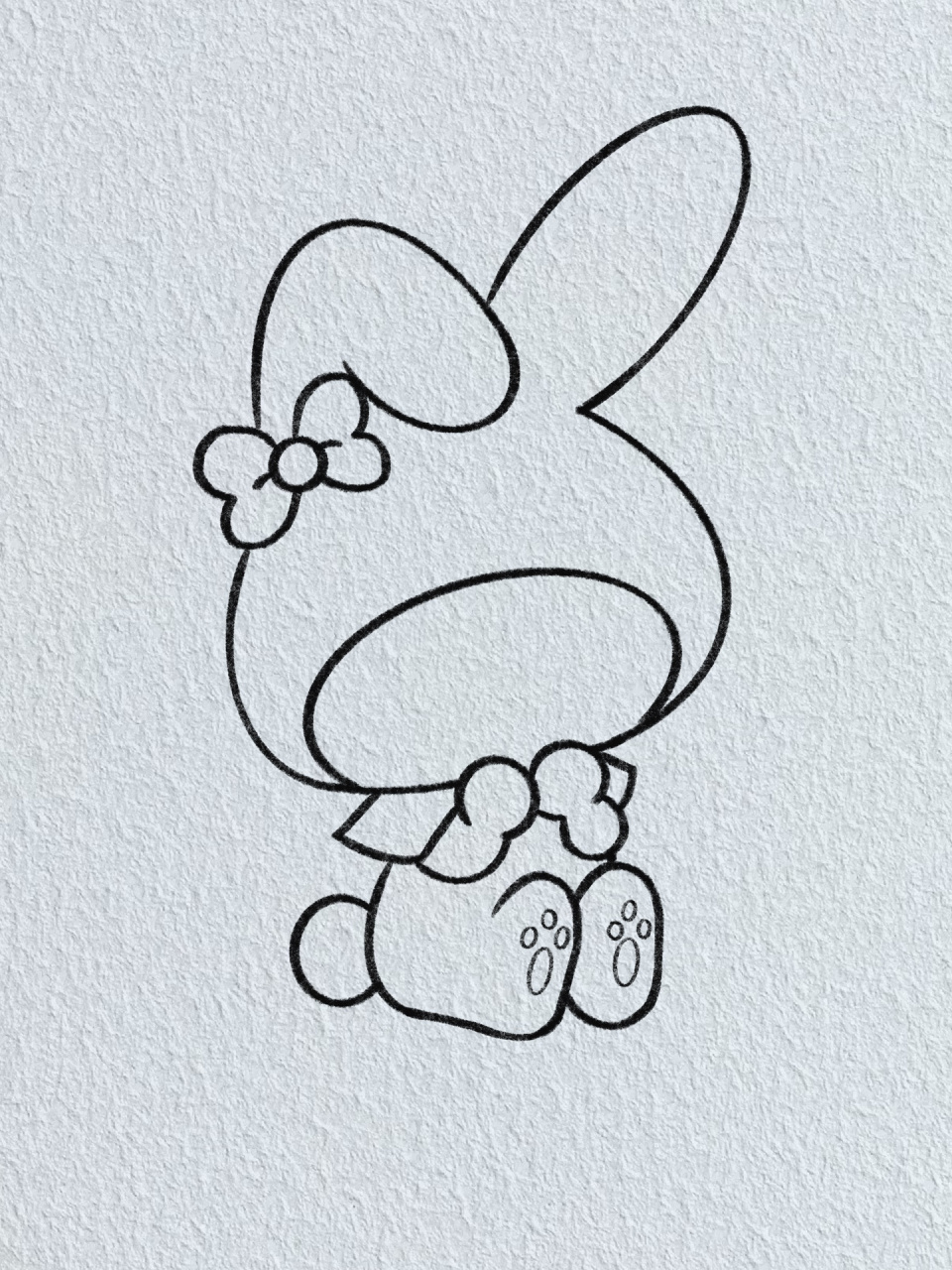 三丽鸥美乐蒂96简笔画教程 据说美乐蒂是小红帽的化身