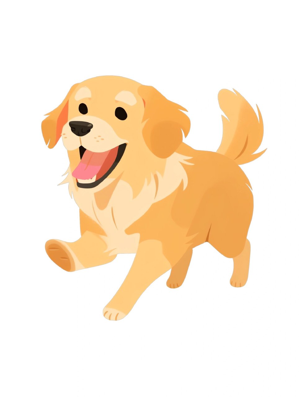 卡通素材|金毛 免抠图 透明底 20个图案