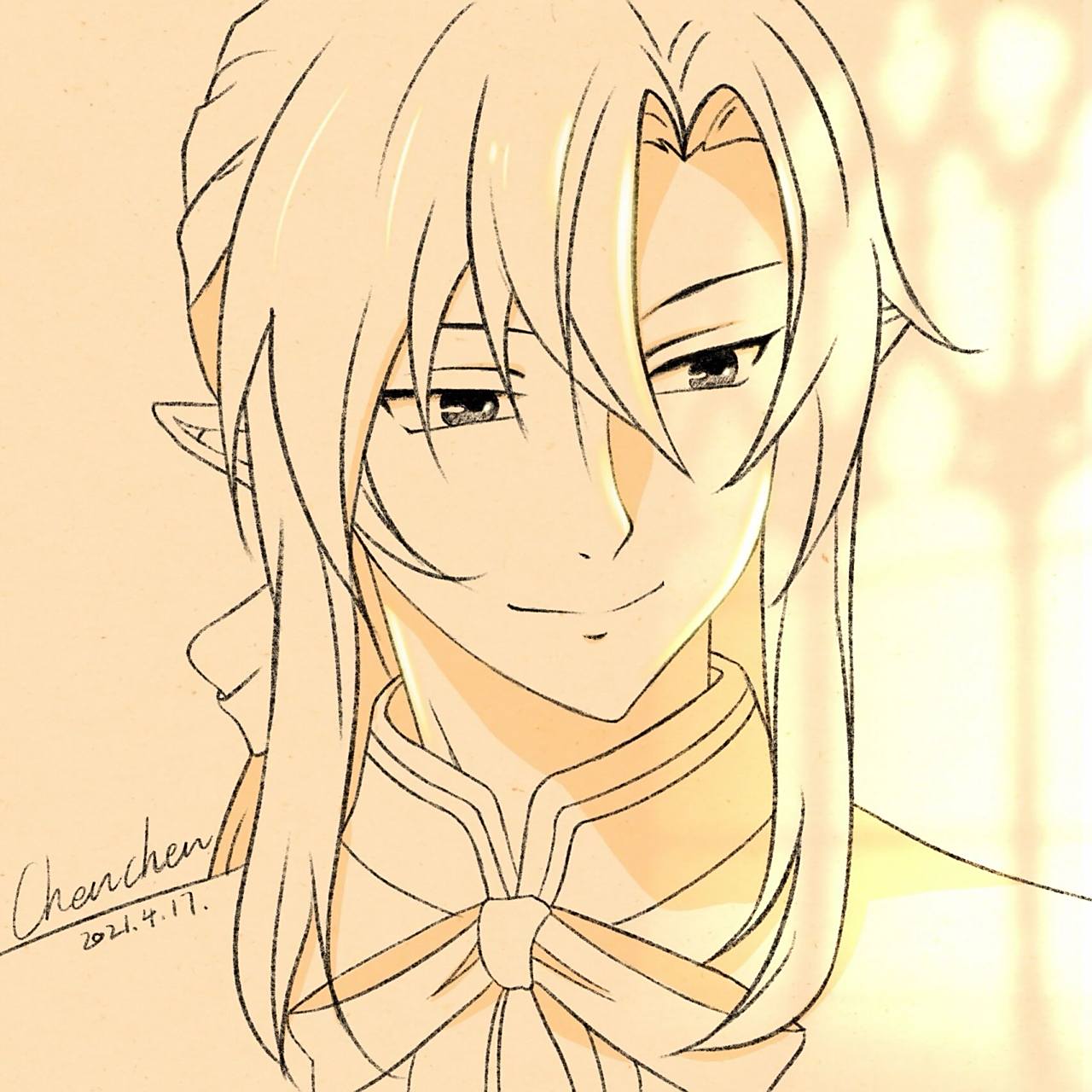 教你画动漫男头—费里德.巴特利(过程图) 费娘太帅了!