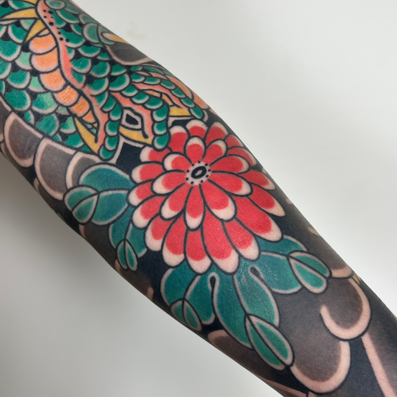 花臂半甲 上高清细节照,总耗时大概50个小时