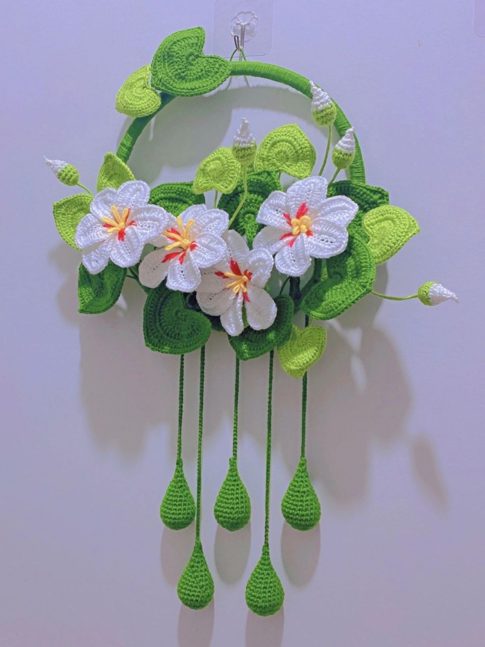 油桐花(附图解) 97花朵钩织: r1:起12ch,倒二回钩,10x,最后一个针目