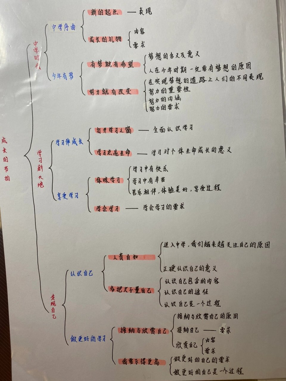 七上政治单元思维导图图片