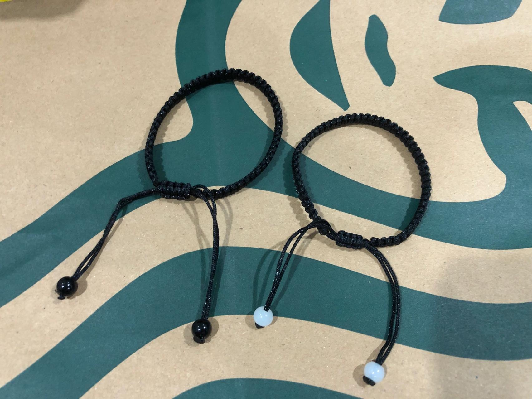 【编织】手工制作青丝情侣手链 线粗:1㎜ 尾绳:0.