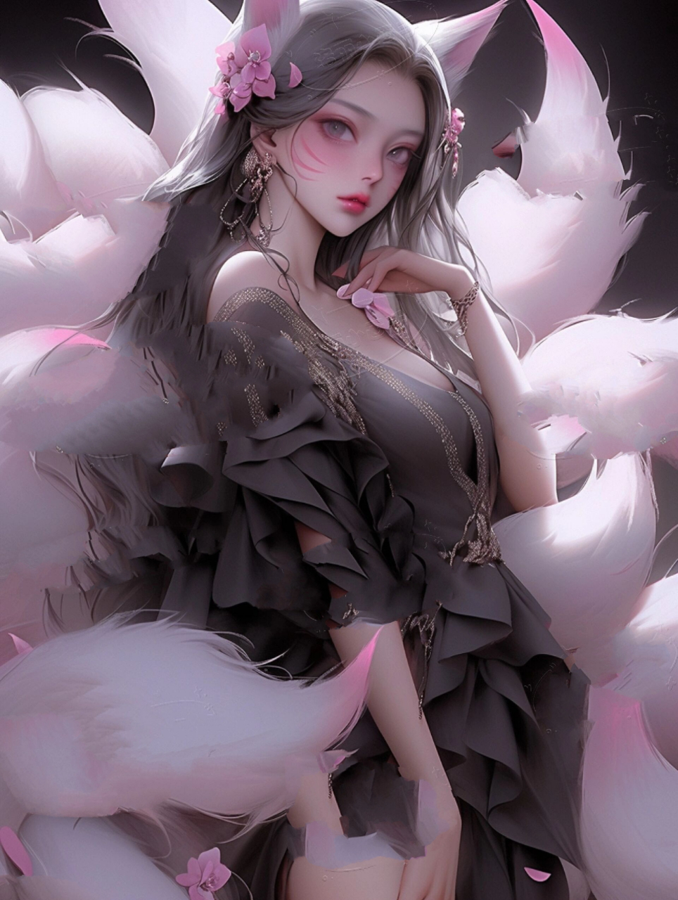 还有宝子说我的九尾狐看上去有疗愈的效果,谢谢大家的喜欢与支持 我