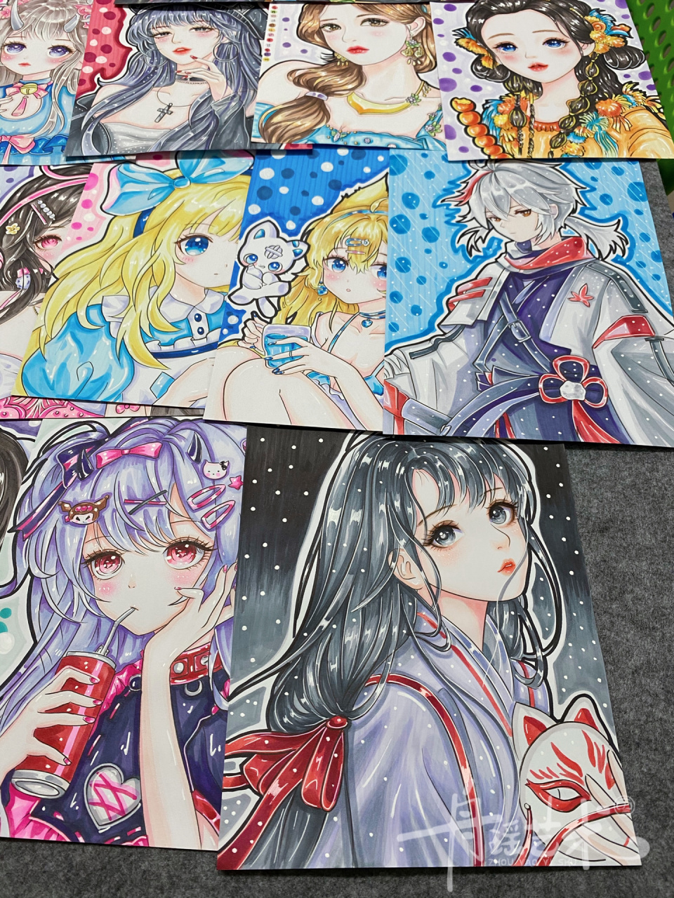 动漫临摹卡|高级动漫临摹卡合集  今天画的是一个温柔型的美女,高级