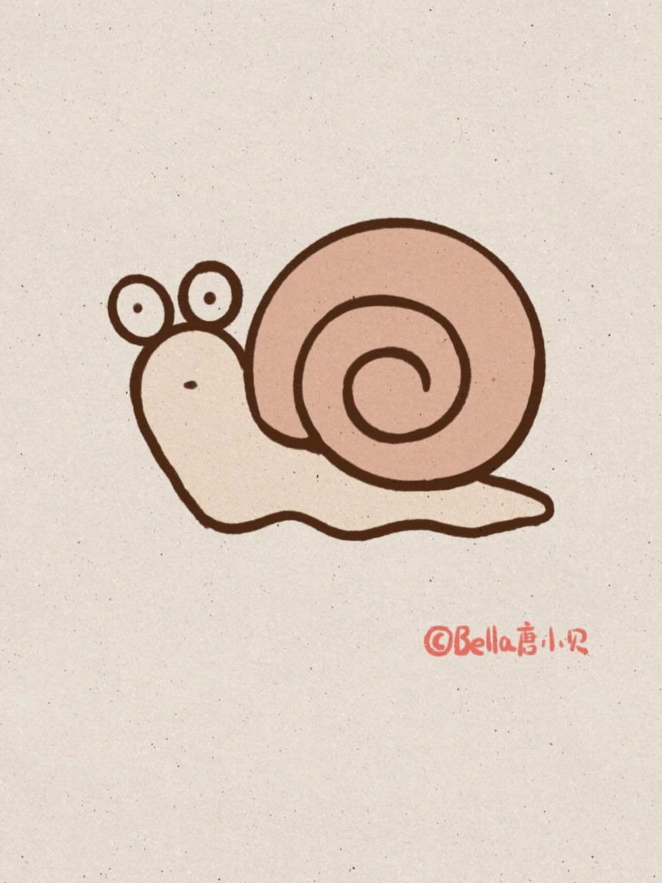 蜗牛的简笔画涂色图片