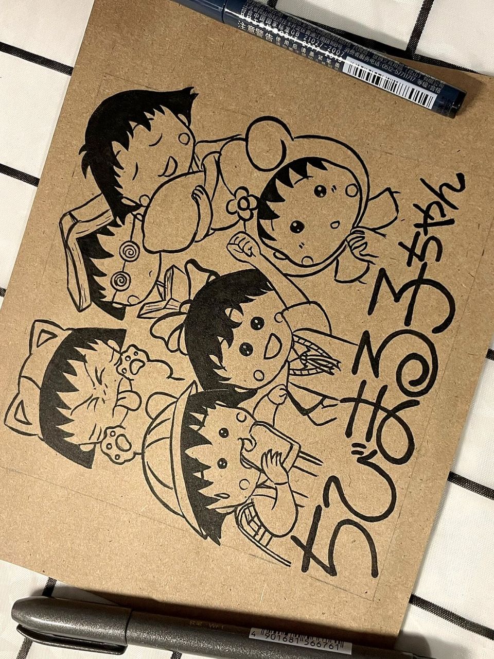 附直播总被问的pdd好物 樱桃小丸子的简笔画来啦,各种变装的小丸子,啃