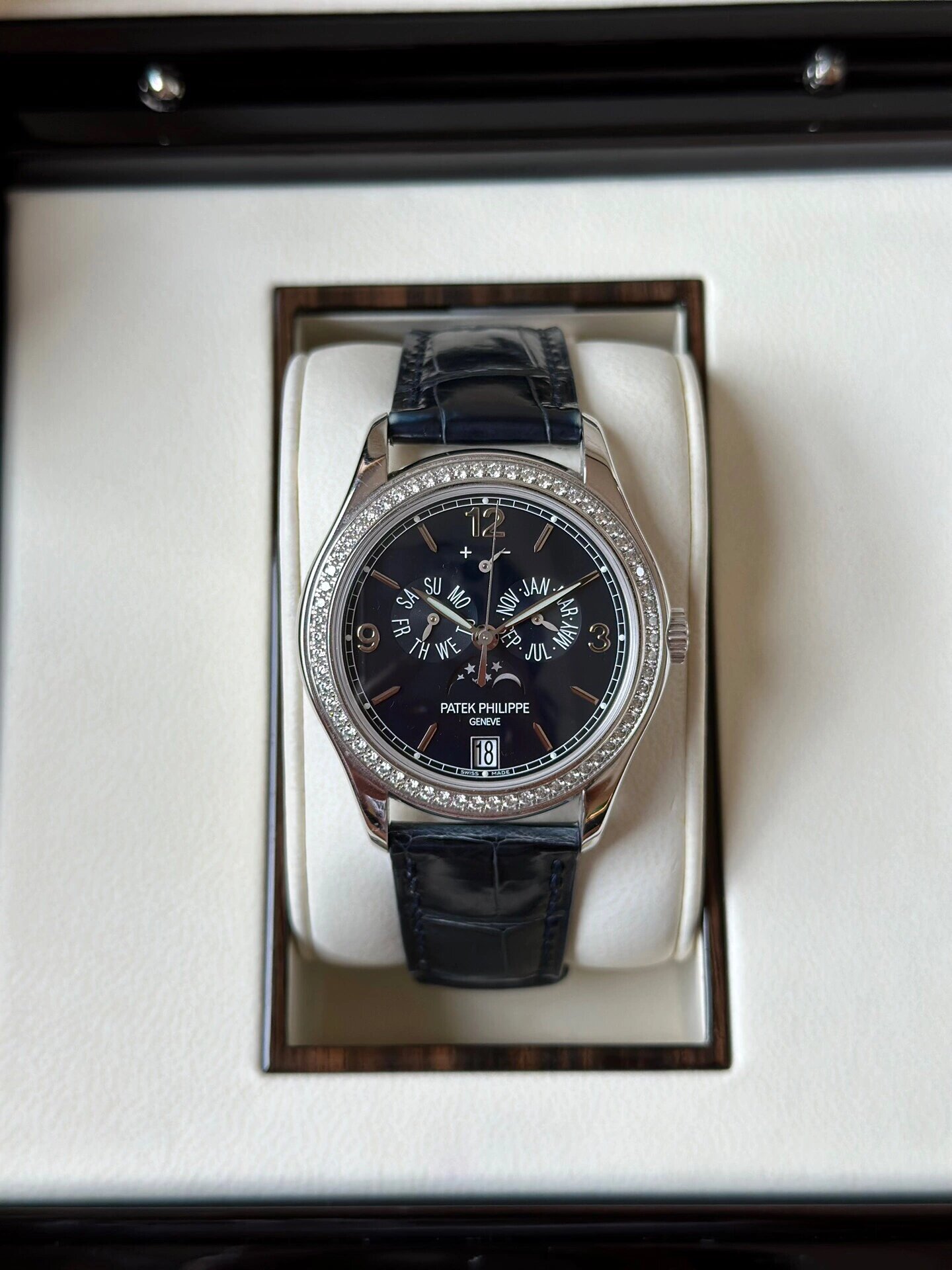 百达翡丽5147g-001白金原钻,17年带发票 大