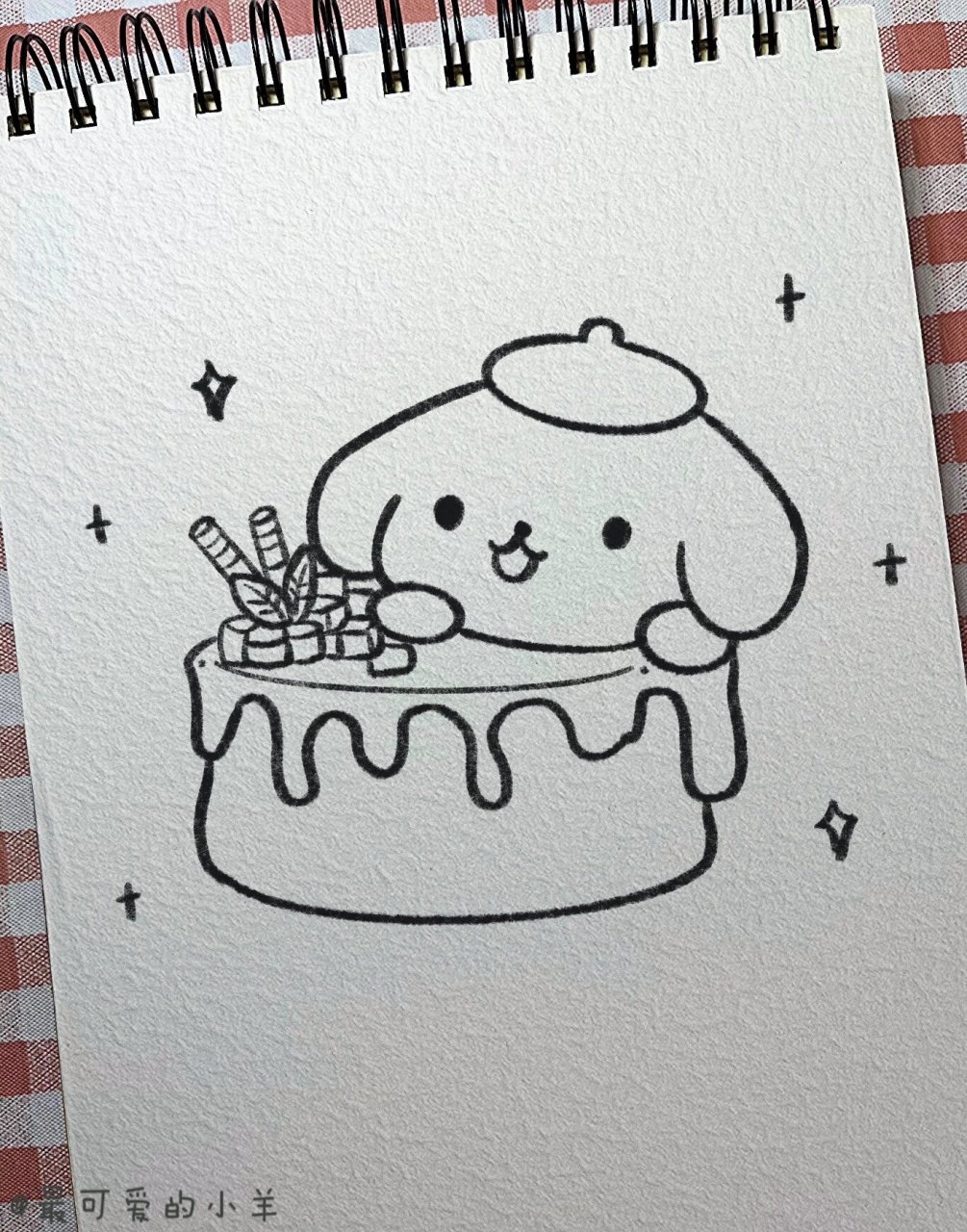 简笔画打卡8/布丁味的布丁狗 是夏天的味道耶 素材源于网络