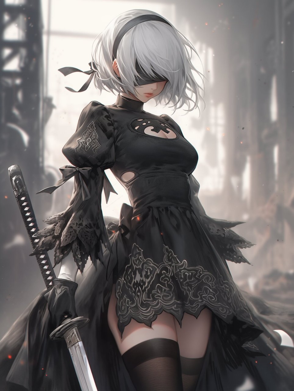 尤尔哈2b 尼尔:机械纪元 壁纸 前进吧,不要回头,只有前进,我们才能