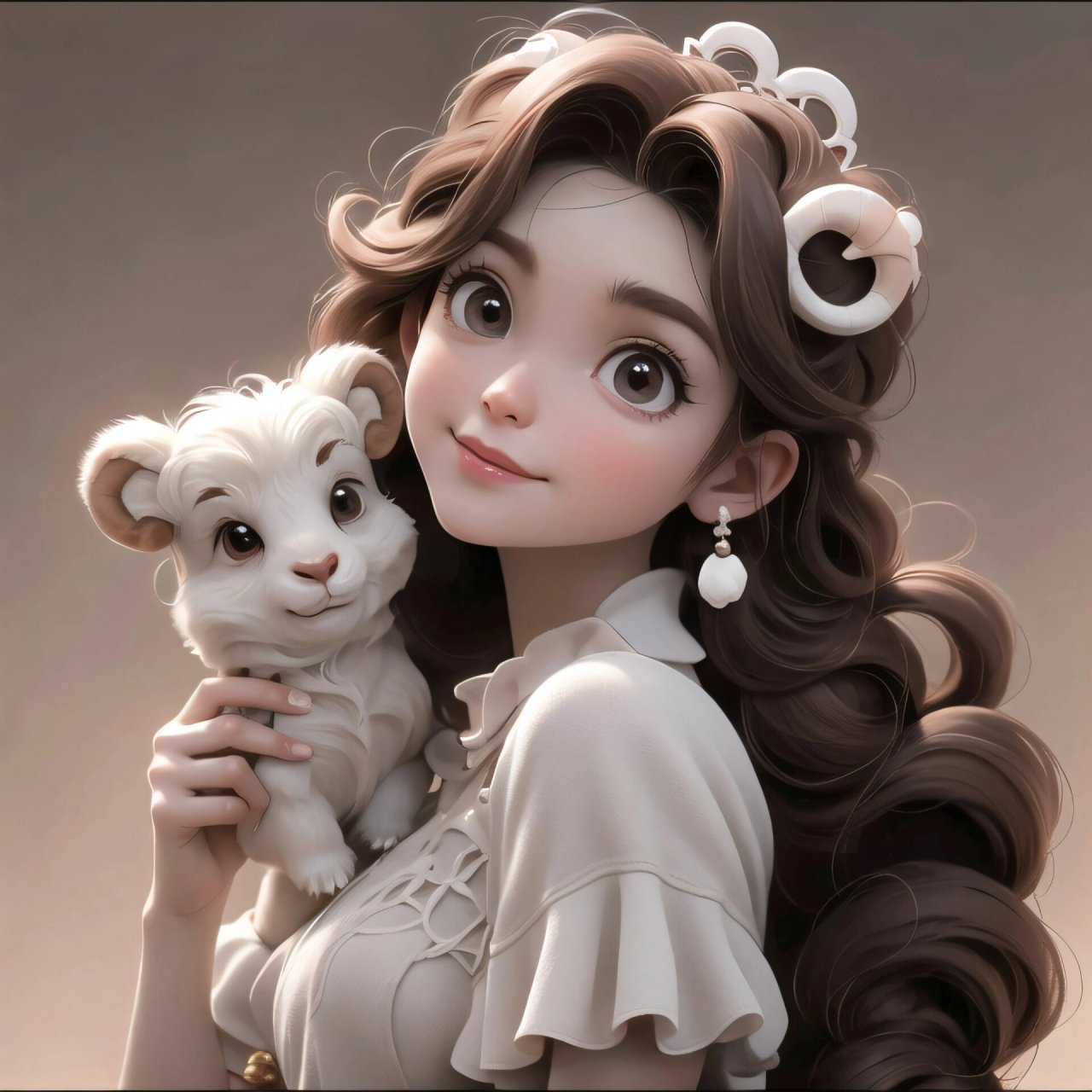 温温柔柔的白羊女孩#精美女生头像