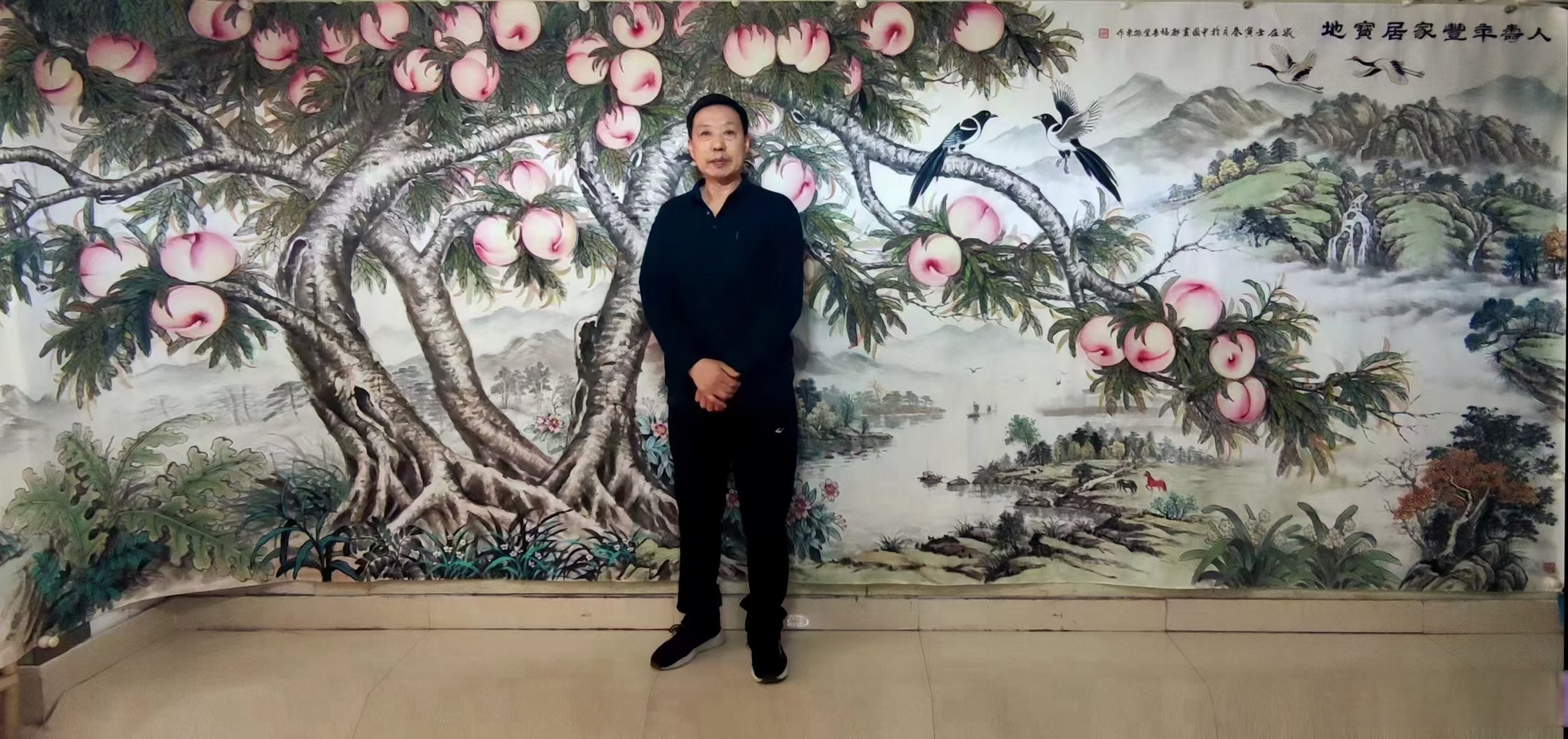 画桃名家徐振东老师寿桃作品#艺术##国画