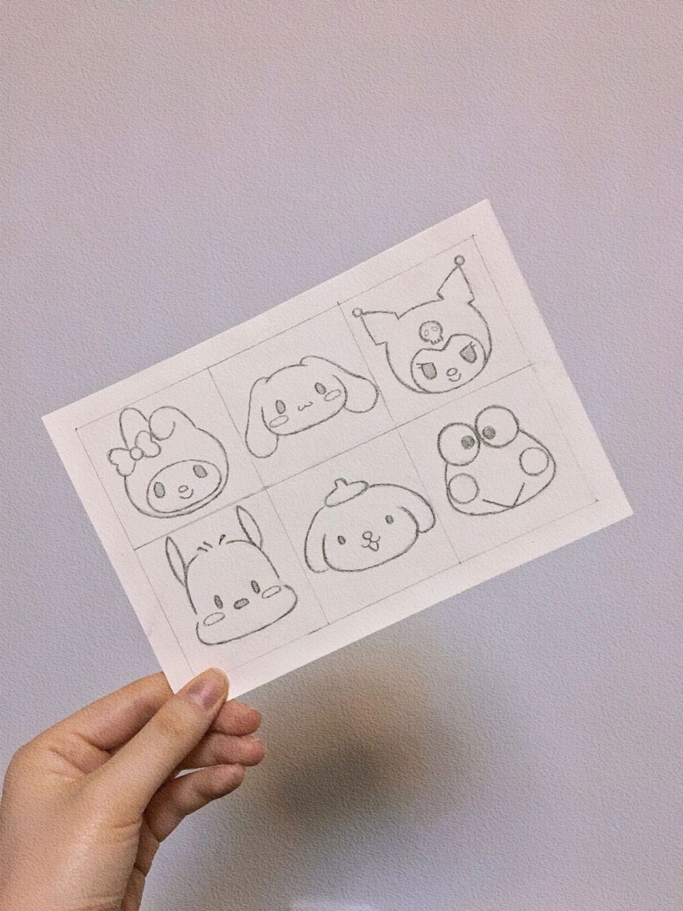 三丽鸥78简笔画手绘 #美乐蒂#大耳狗#库洛米 #帕恰狗#布丁狗#大眼蛙