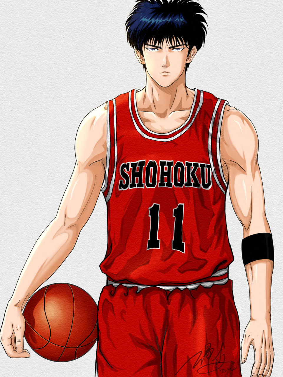 《灌篮高手》流川枫1高清壁纸分享 随着《灌篮高手》的国内放映,这篇