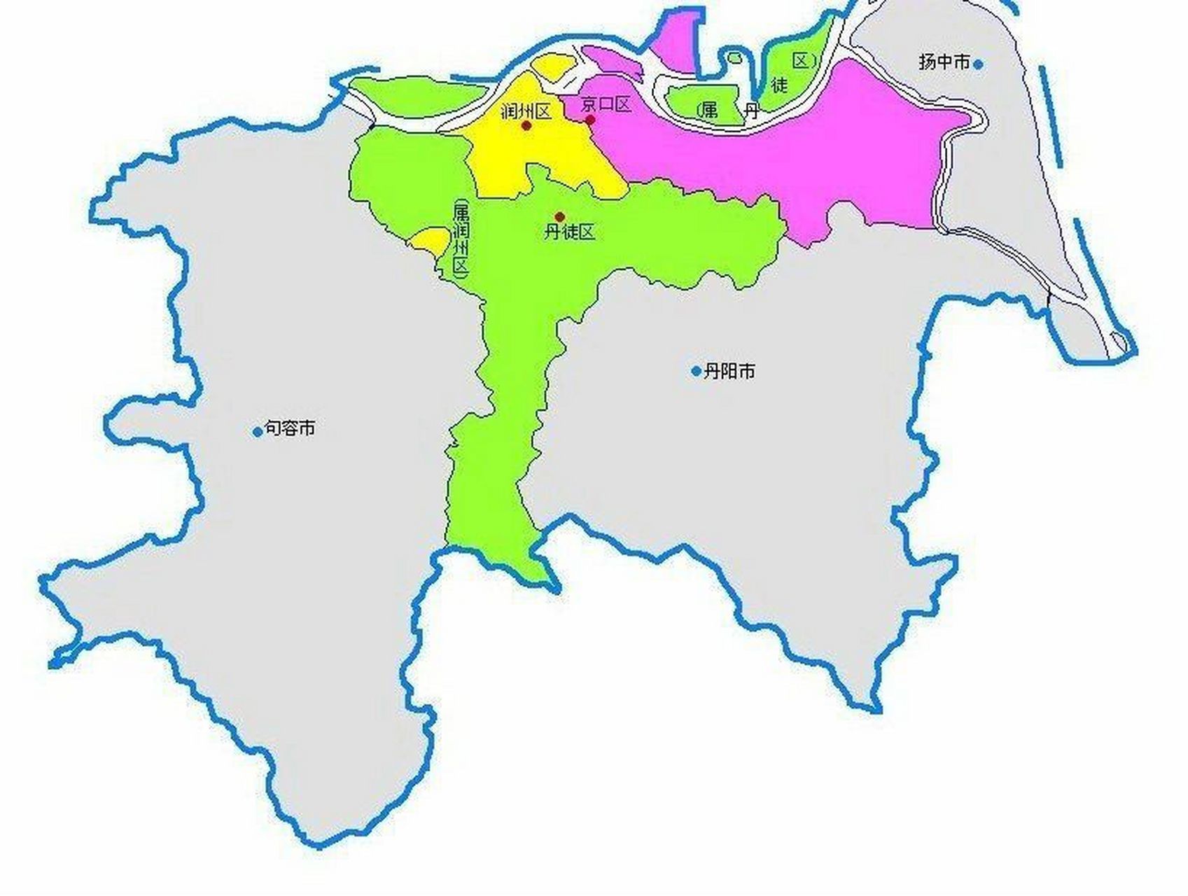 镇江行政区划图2021图片