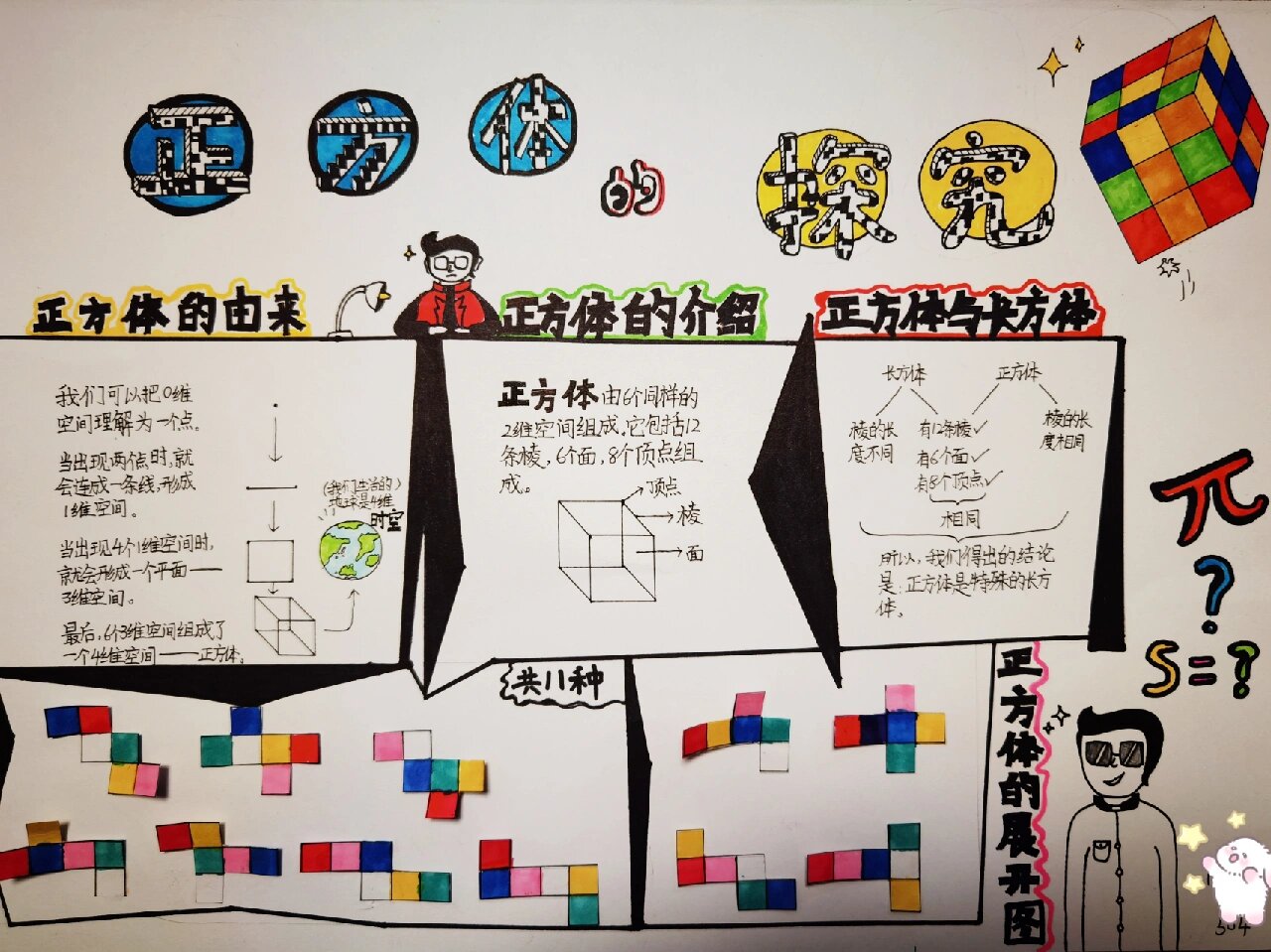 数学想象画五年级下册图片