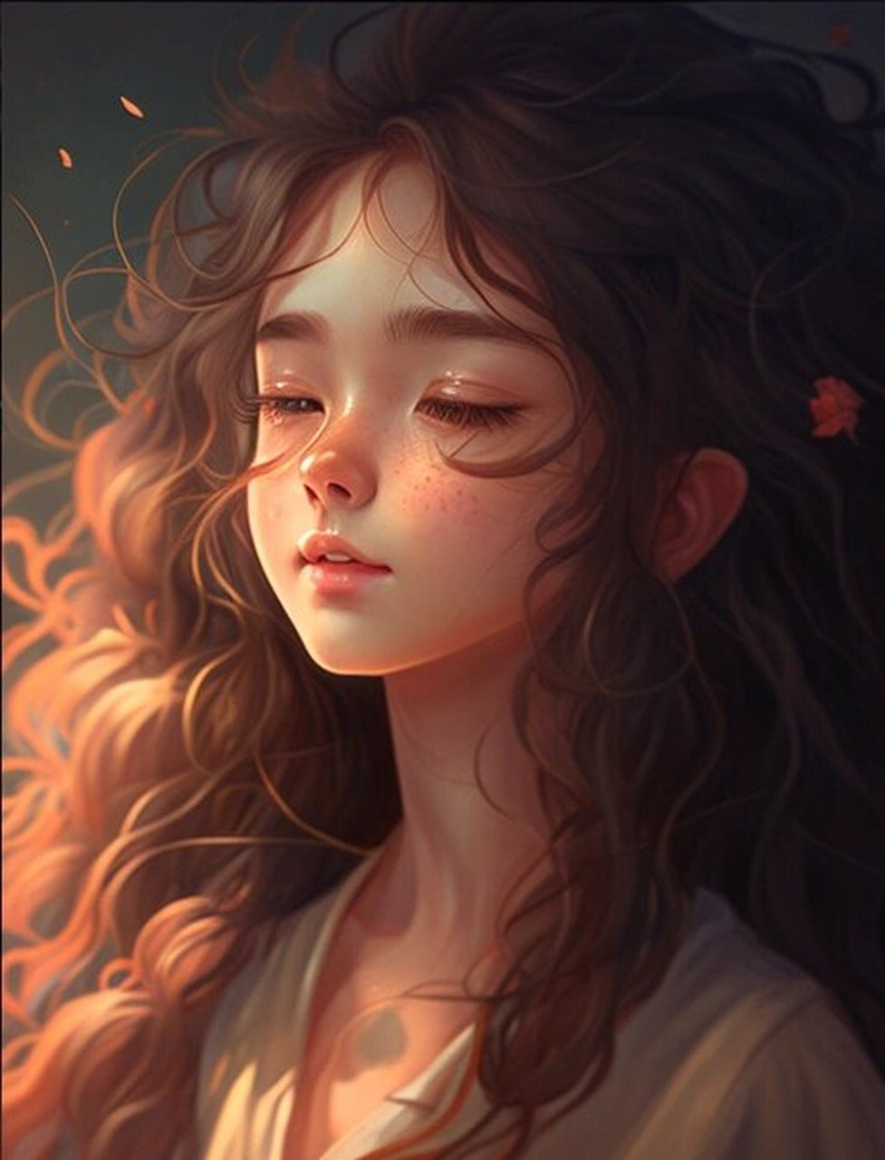 唯美慵懒情侣头像之女生 喜欢温暖的阳光洒在身上 懒散的闭上眼睛