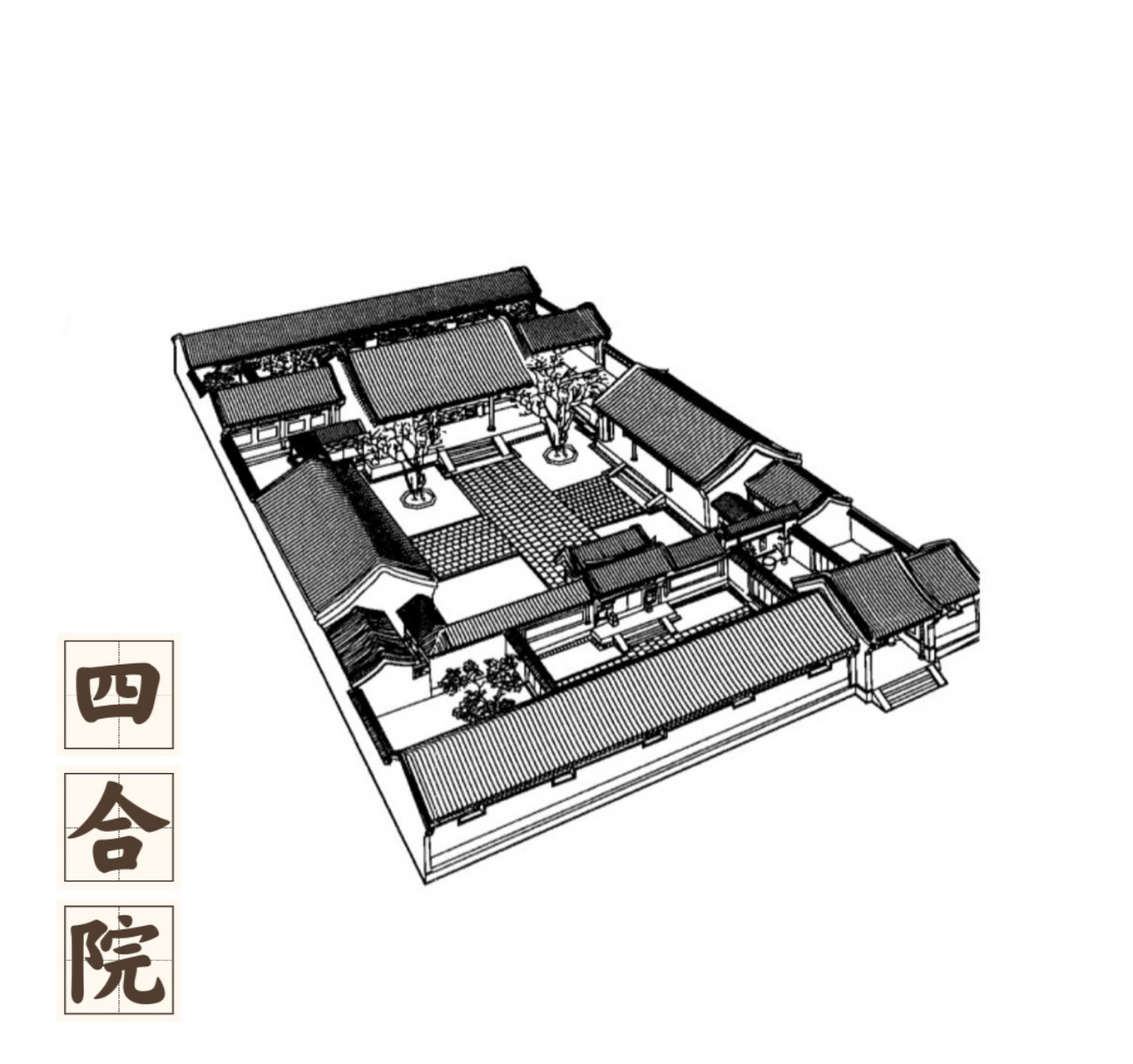 北方四合院平面图图片