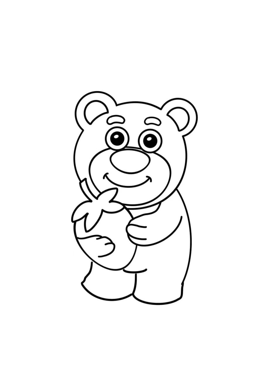 草莓熊简笔画教程 一学就会的草莓熊简笔画教程,儿童草莓熊创意画