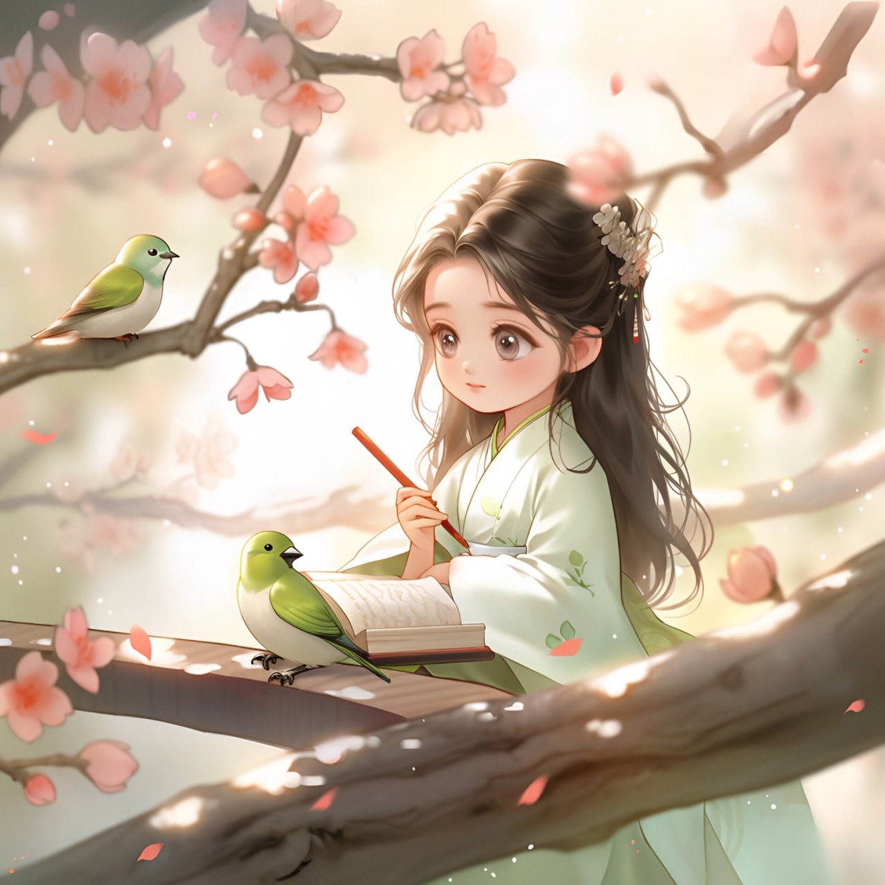 古风女生文艺头像,看书头像