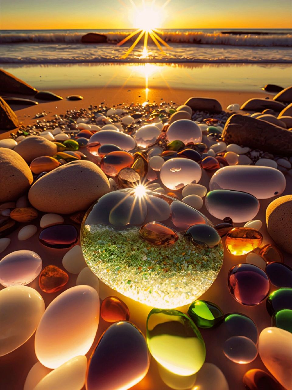 浪漫七彩海滩石 浪漫七彩海滩石