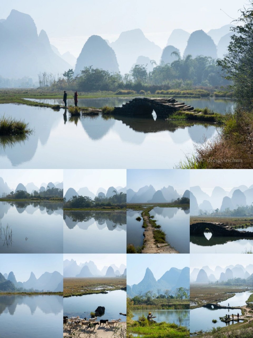 桂林状元桥人像图片图片