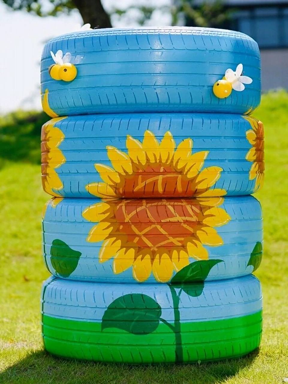 创意轮胎 #轮胎创意# #轮胎# #幼儿园# #幼儿园环创