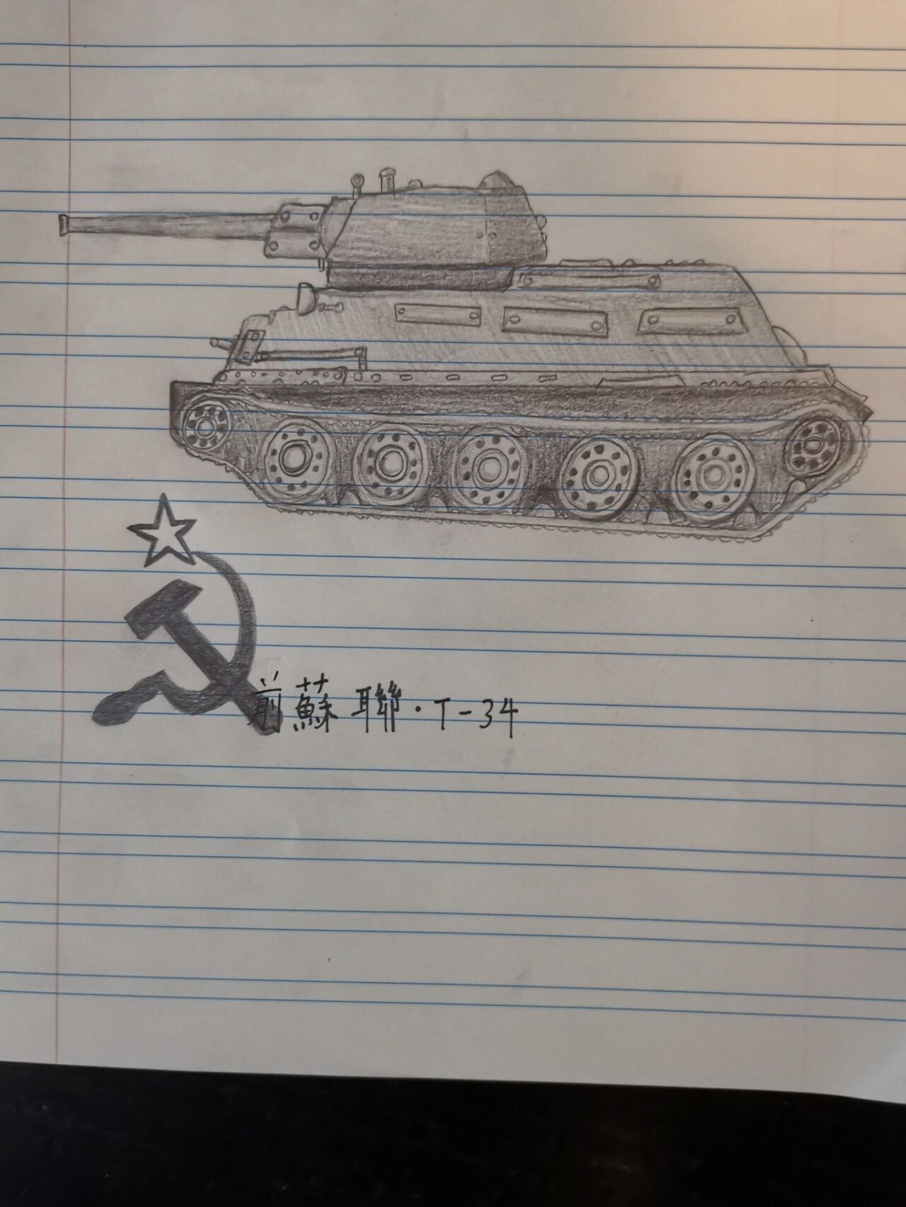画个t-34坦克(前苏联