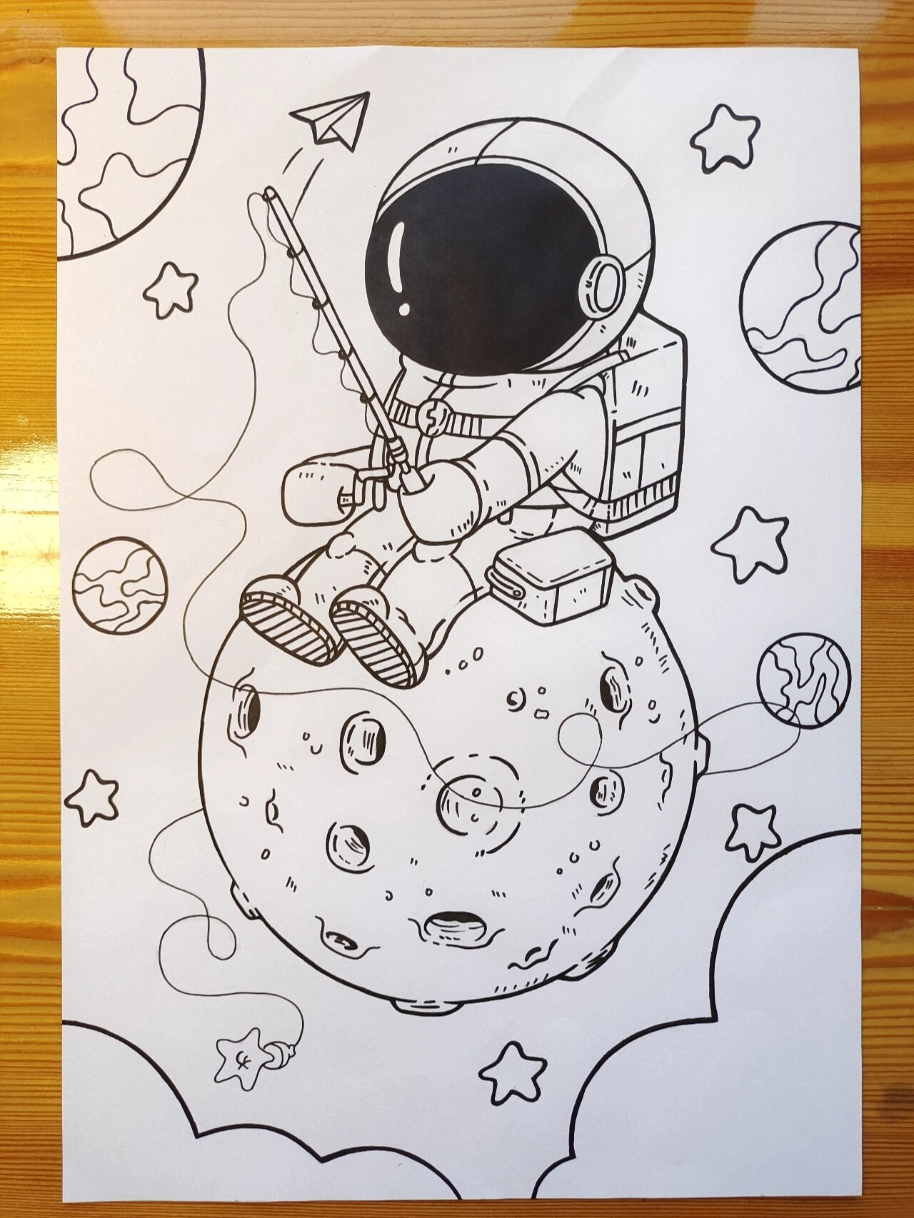 宇航员星球手绘(附原图