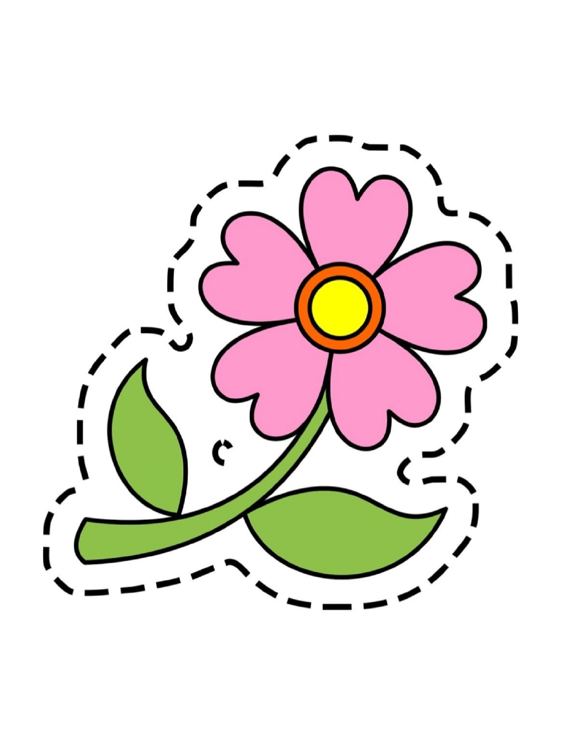 卡通花朵素材 可打印