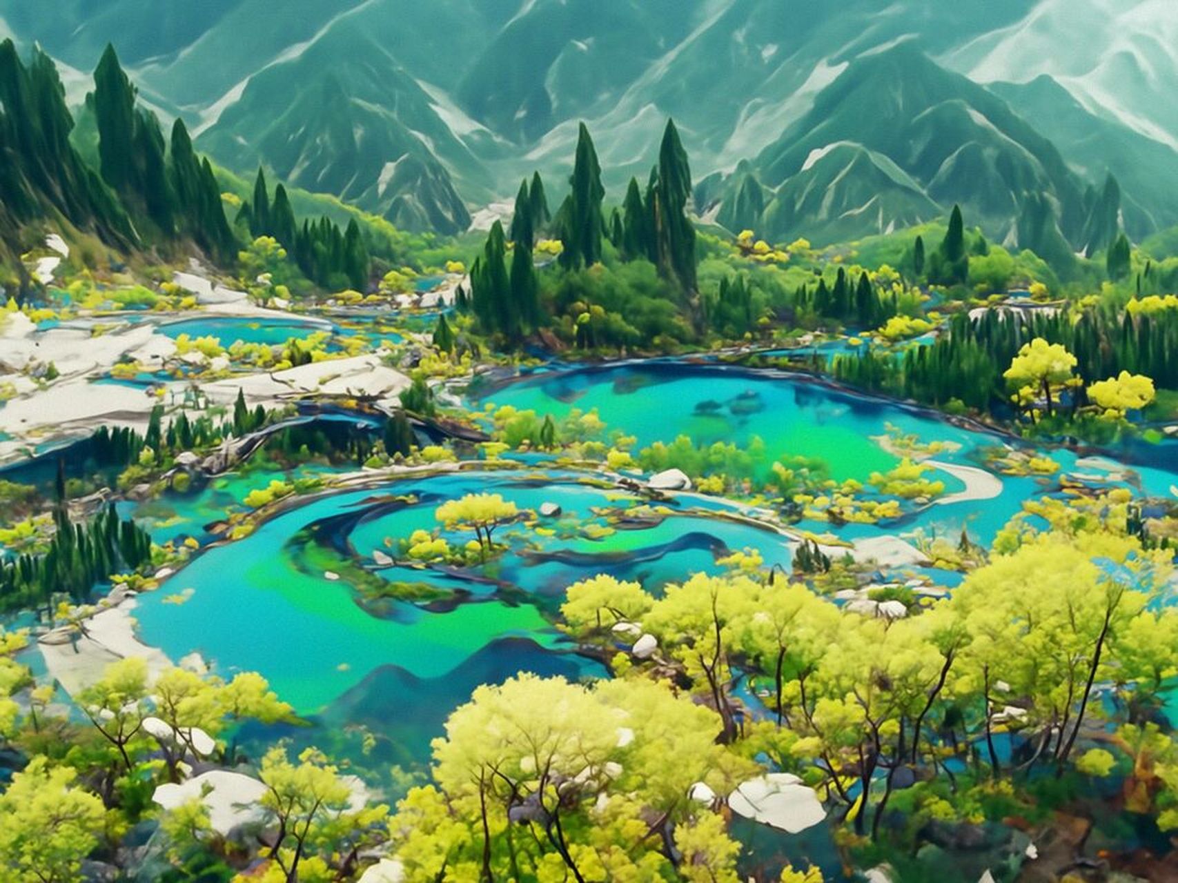 ai绘画 开启一个新系列,再让ai画一画风景