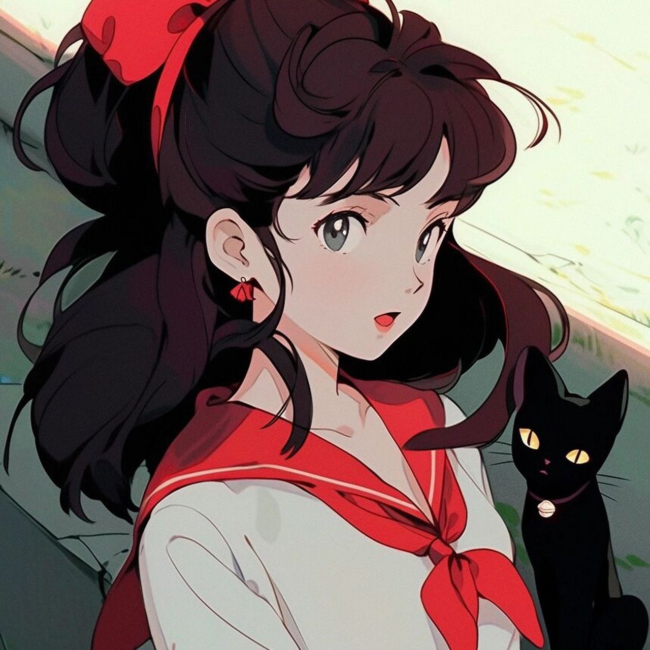 复古小魔女头像|midjourney