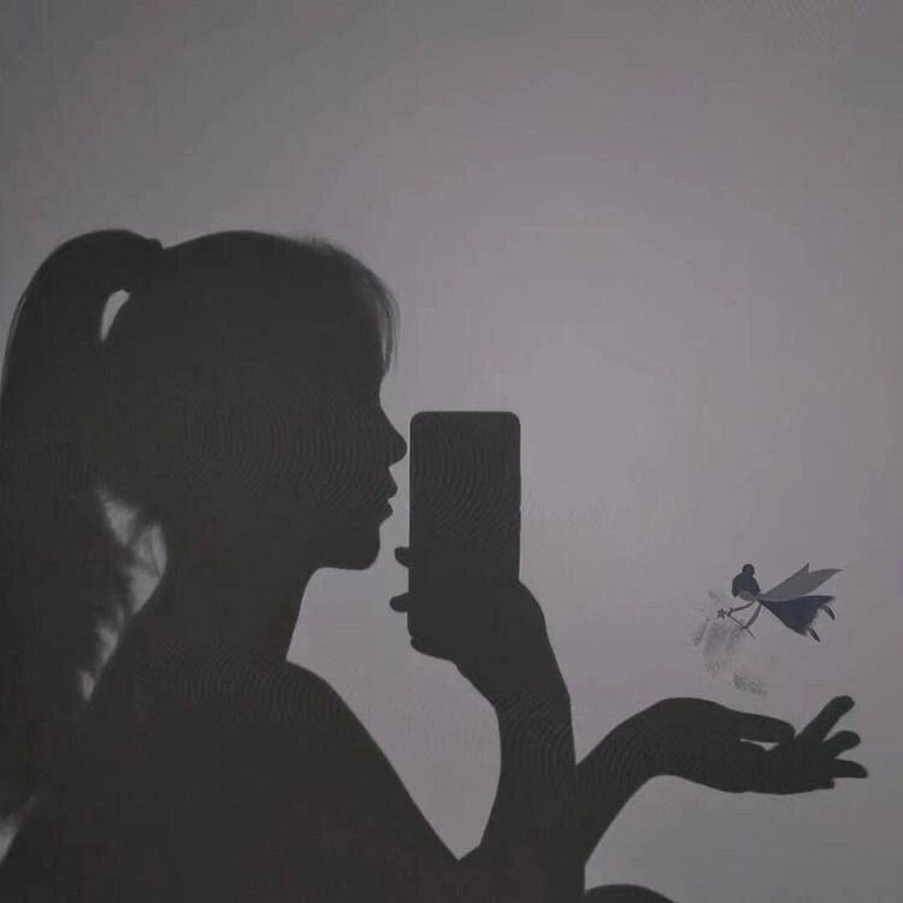 超有趣的女生影子头像!