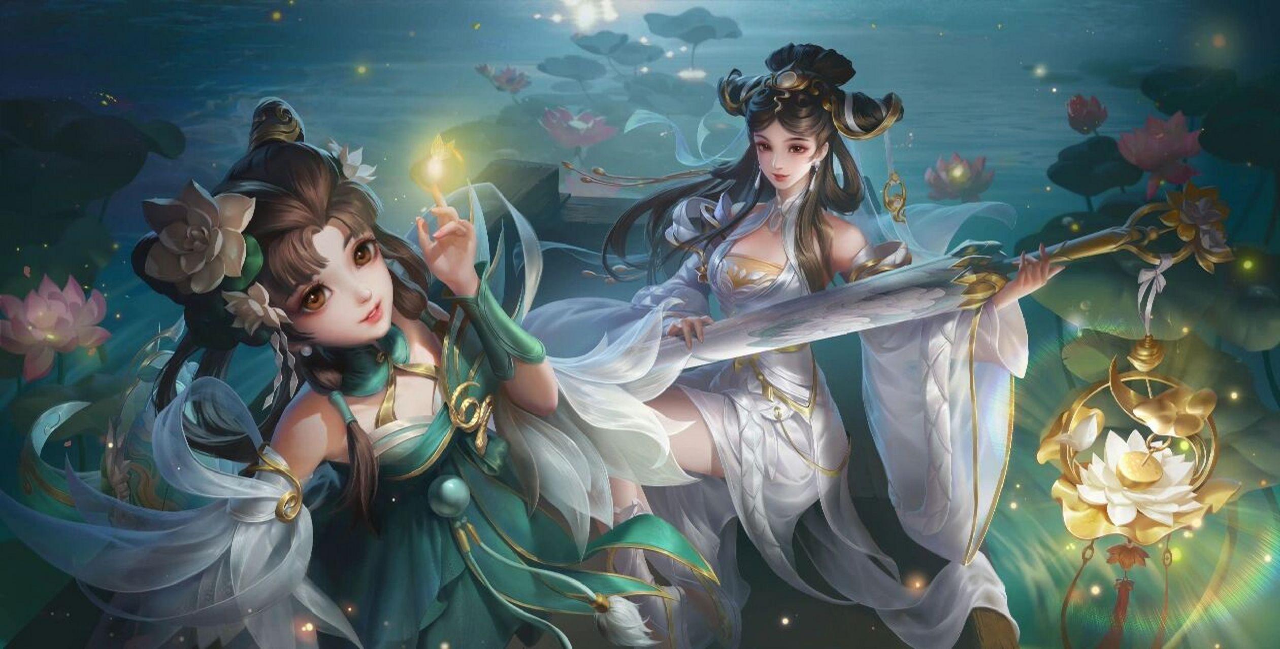 大乔小乔青白蛇皮肤-新版高清无水印海报  王者创作者成长计划