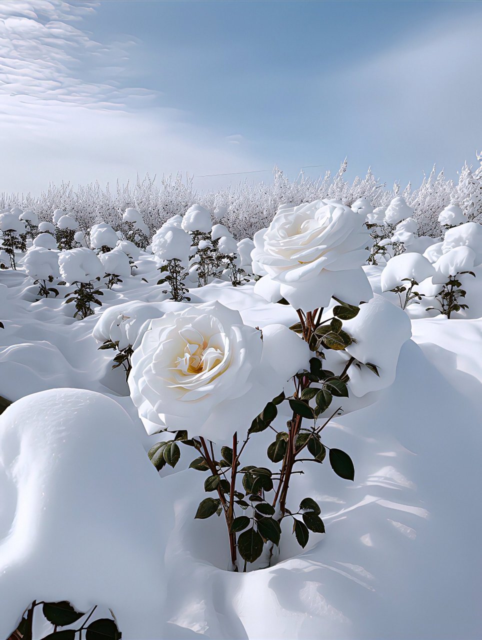 雪山白玫瑰图片大全图片