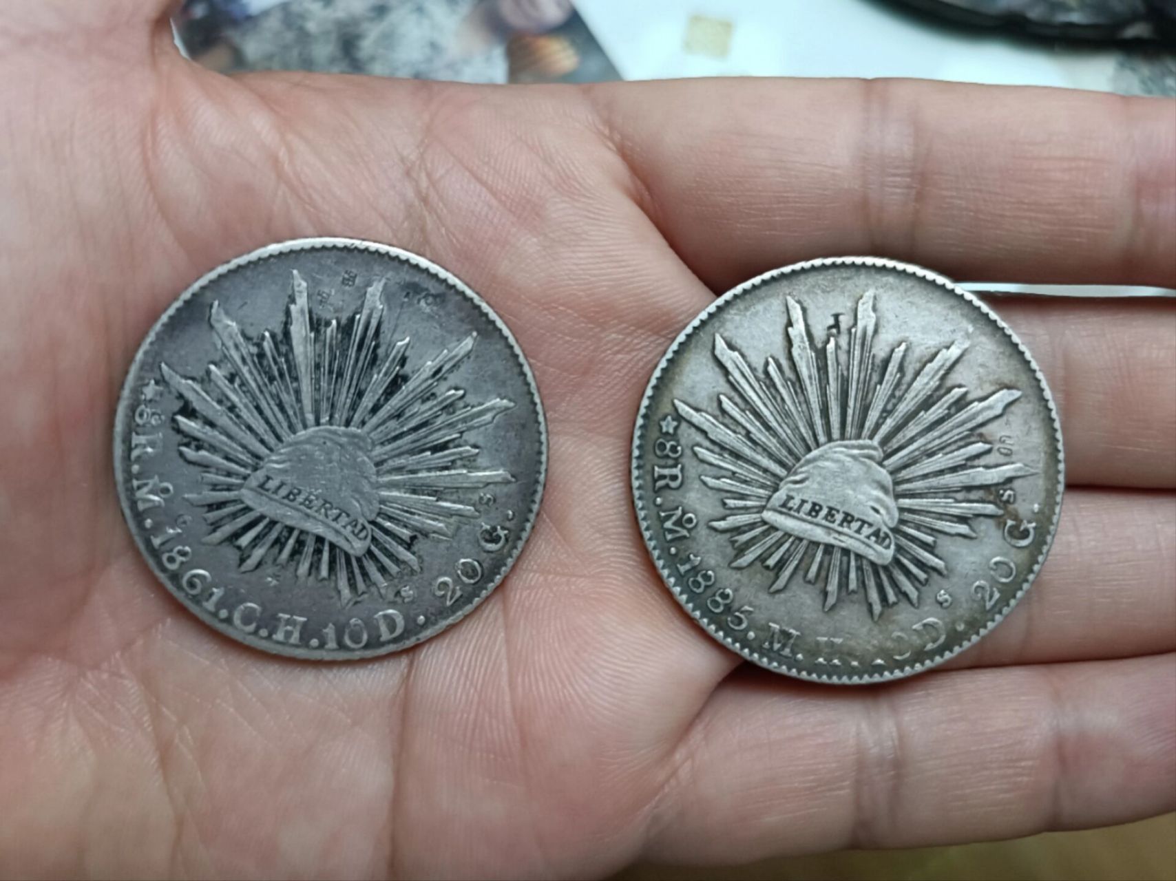 我收藏的墨西哥鹰洋银元