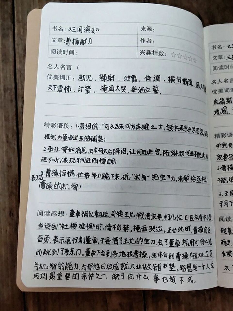 三国演义第二回读后感图片