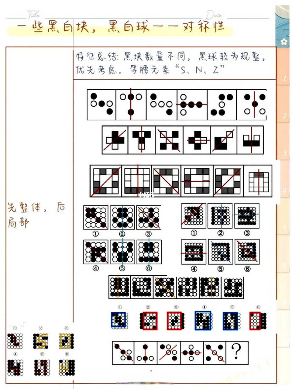 黑白块图形推理图片