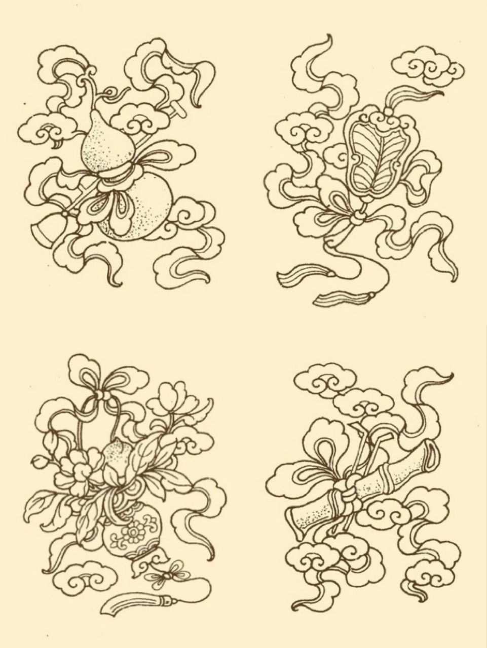 中国传统纹样之道教元素(上)暗八仙纹 "儒释道"是构建起传统文化的