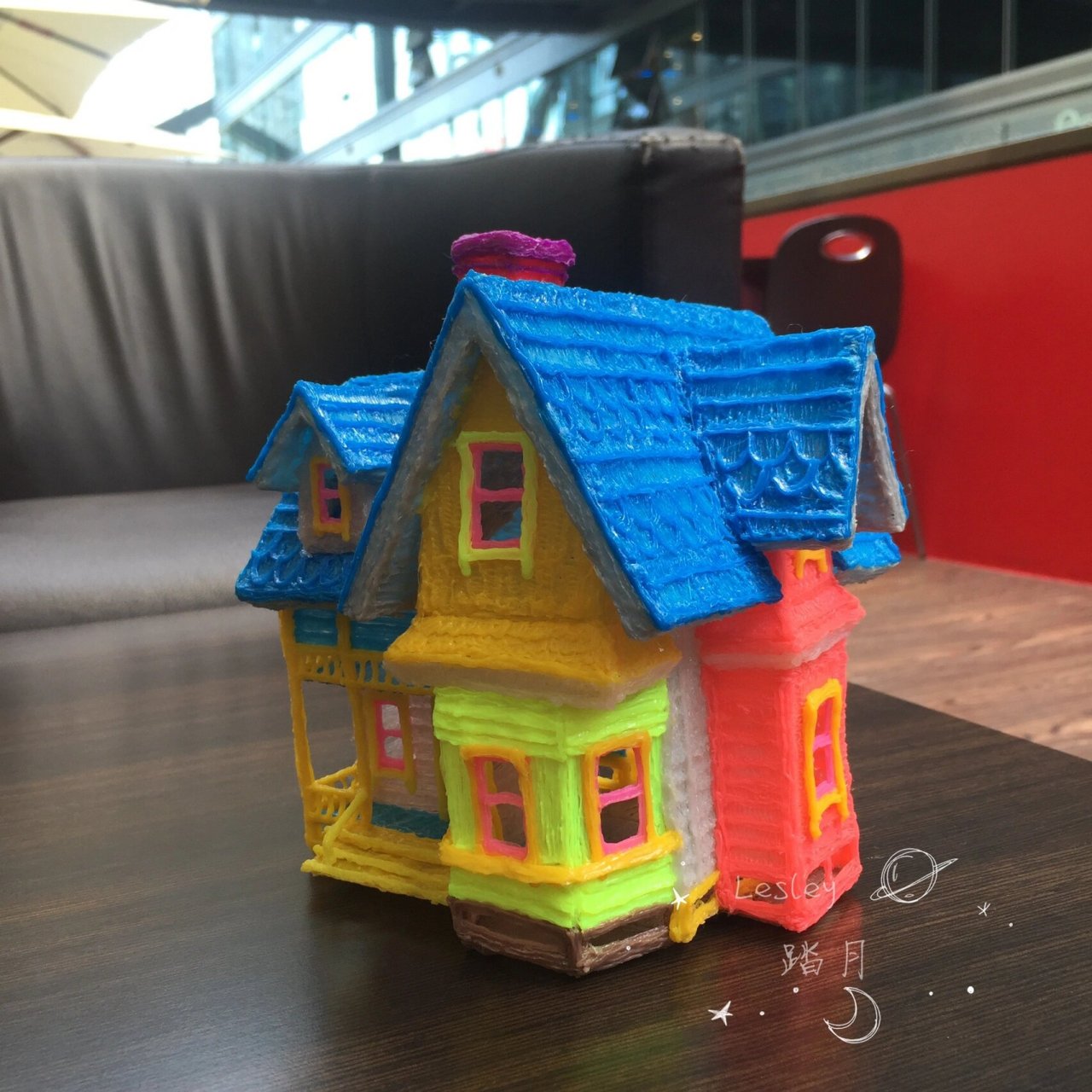 3d打印笔手工【飞屋环游记】 用纸模型的图纸做出来的～ #飞屋环游记