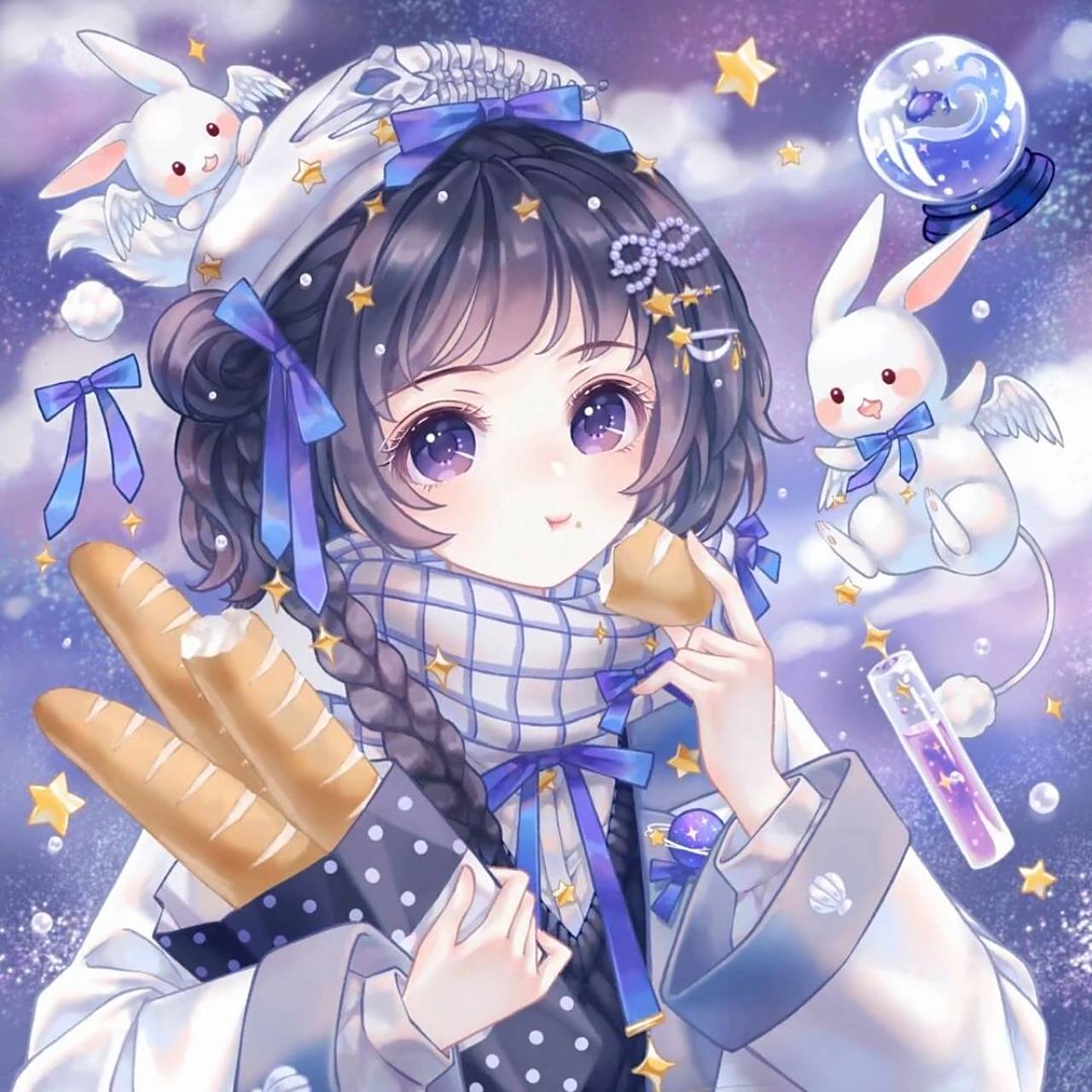 吃货女生动漫头像