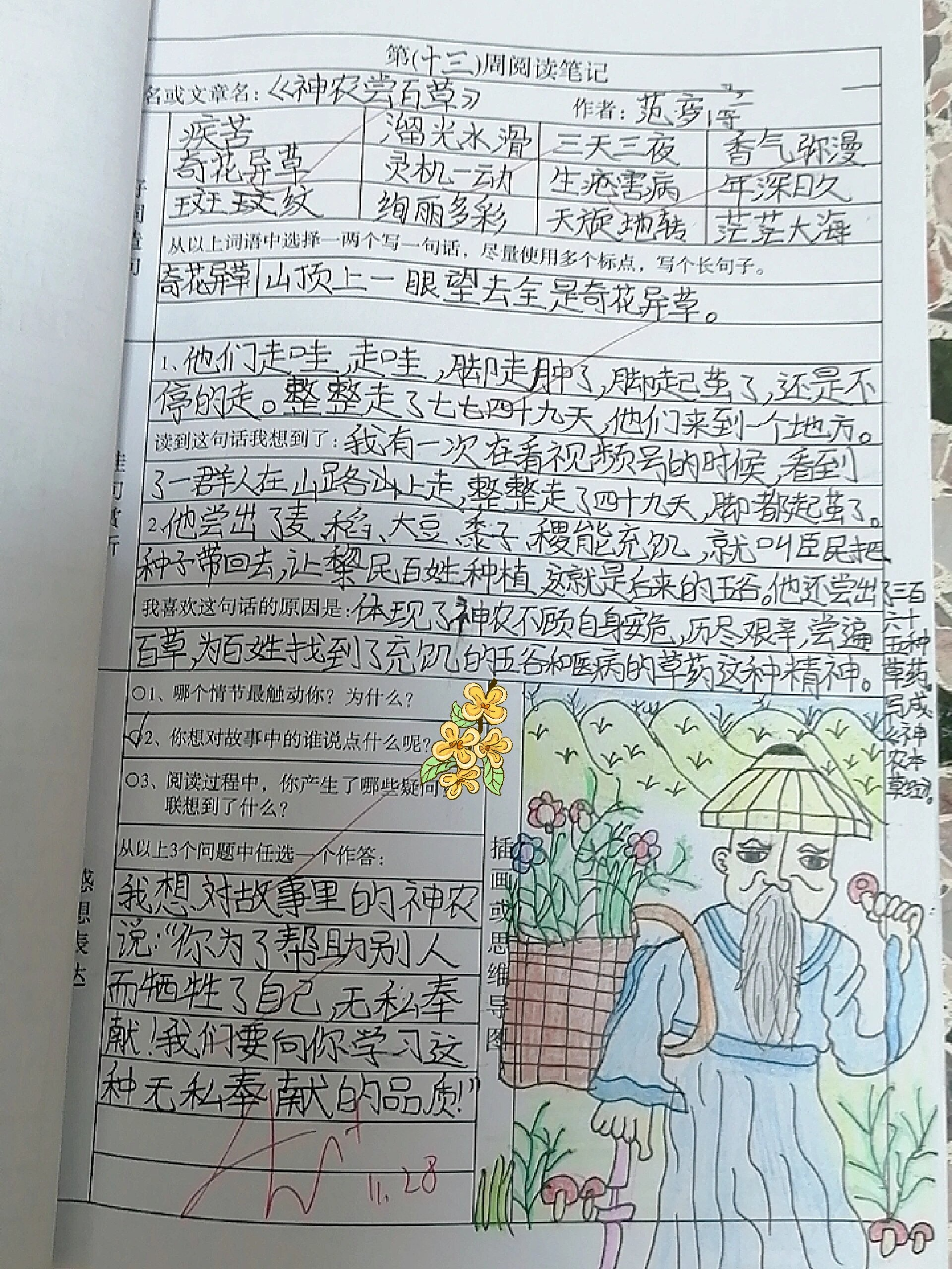 《神农尝百草》阅读笔记来了