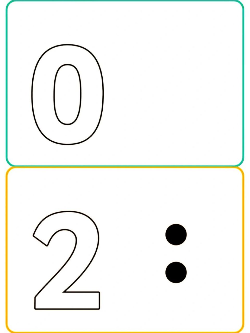数字卡和点卡1～10 保存打印给孩子数一数认一认吧
