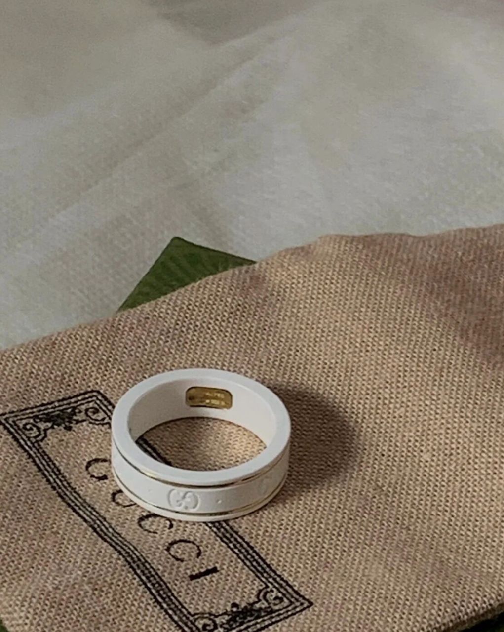 gucci陶瓷戒指专柜价图片