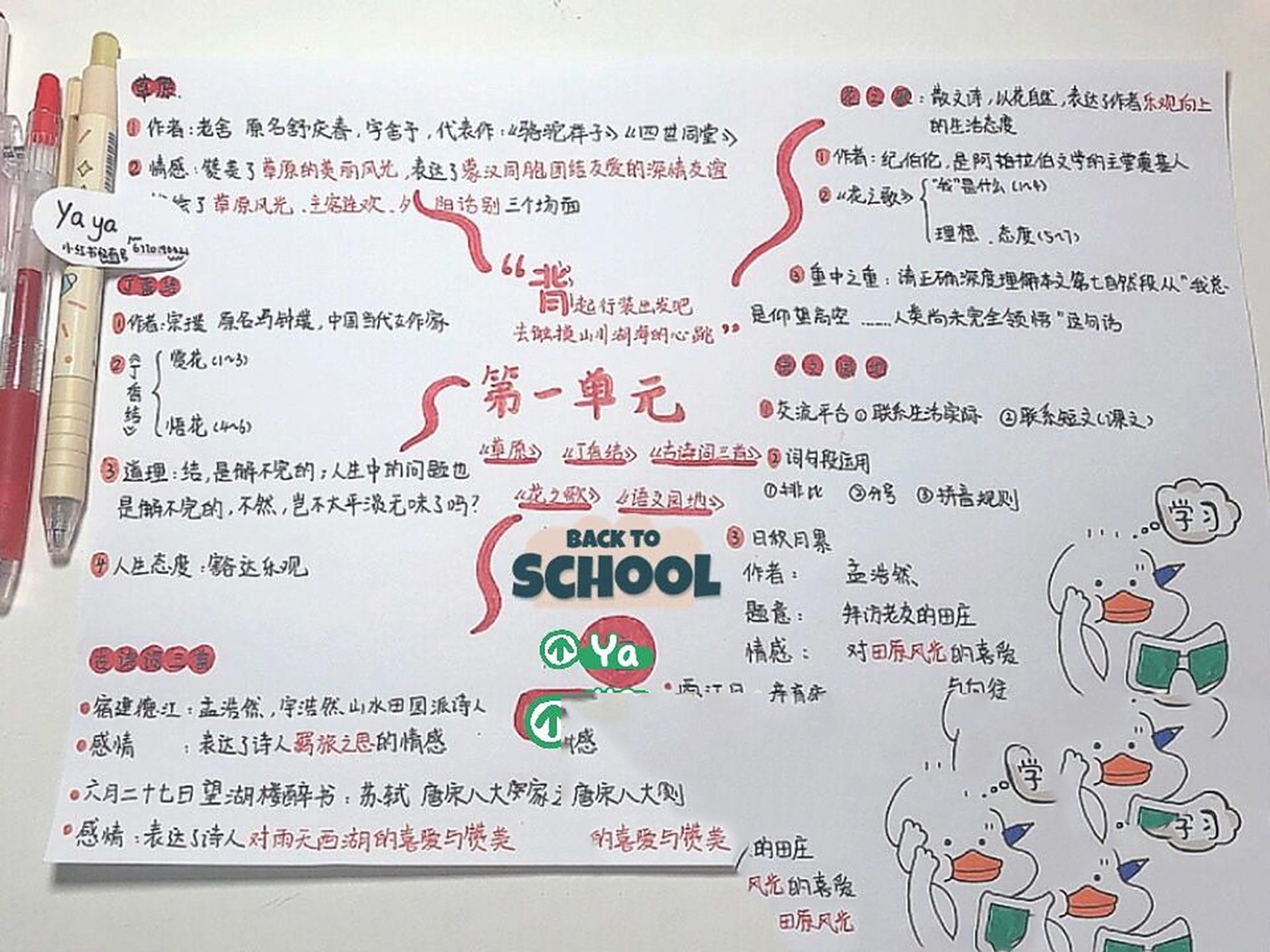 六年级上册人教版语文第一单元思维导图 遮挡住的是作者大名呢 不可以