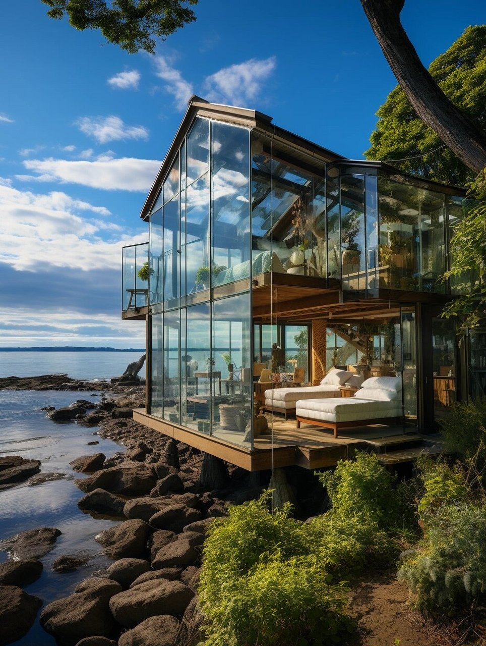 沿海玻璃小屋的绝美风景 今天我要向大家推荐一座让人心驰神往的沿海