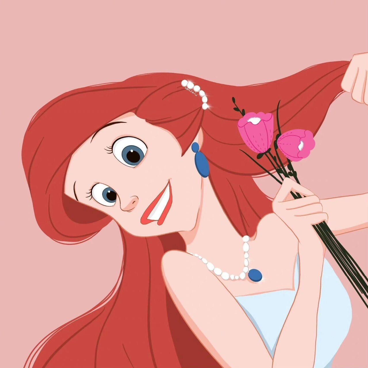 美人鱼爱丽儿头像分享195 图源画师:特别喜欢这个宝藏小姐姐画的爱丽
